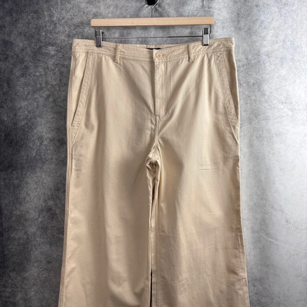 Lauren Ralph Lauren Cotton Twill Wide-Leg Pant - Picture 4 of 10